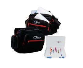 CATCH FISHING 3 COMPARTMENT TACKLE SHOULDER BAG + FREE $50 VALUE PACK!